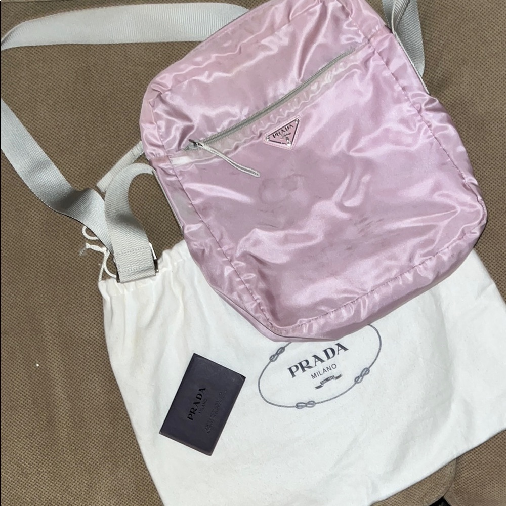 Prada Pink Nylon Crossbody With Dustbag and Care Card